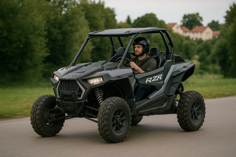 תמונה של כלי רכב RZR נוסע בשטח באזור חדרה